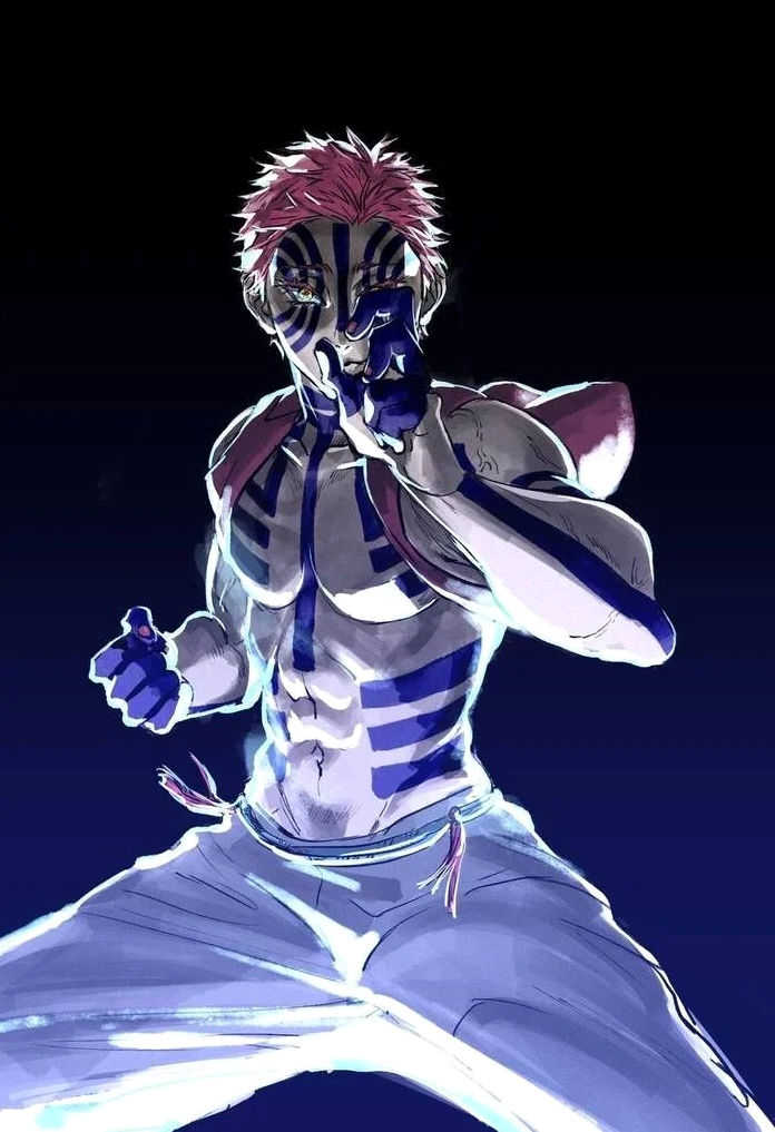 Bộ sưu tập ảnh anime Akaza đẹp ngầu lạnh lùng nhất 2026 10 Akaza ánh mắt sắc lẹm như dao cạo xuyên thấu tâm can