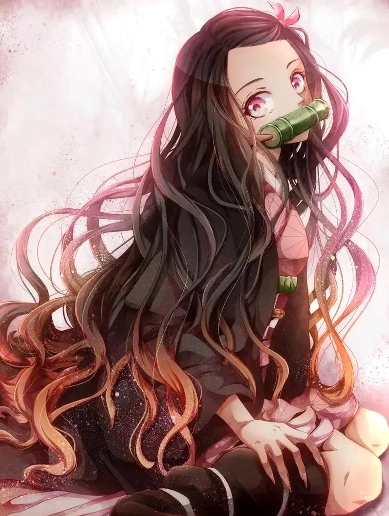 ảnh anime nezuko nổi bật rực rỡ giữa khung hình