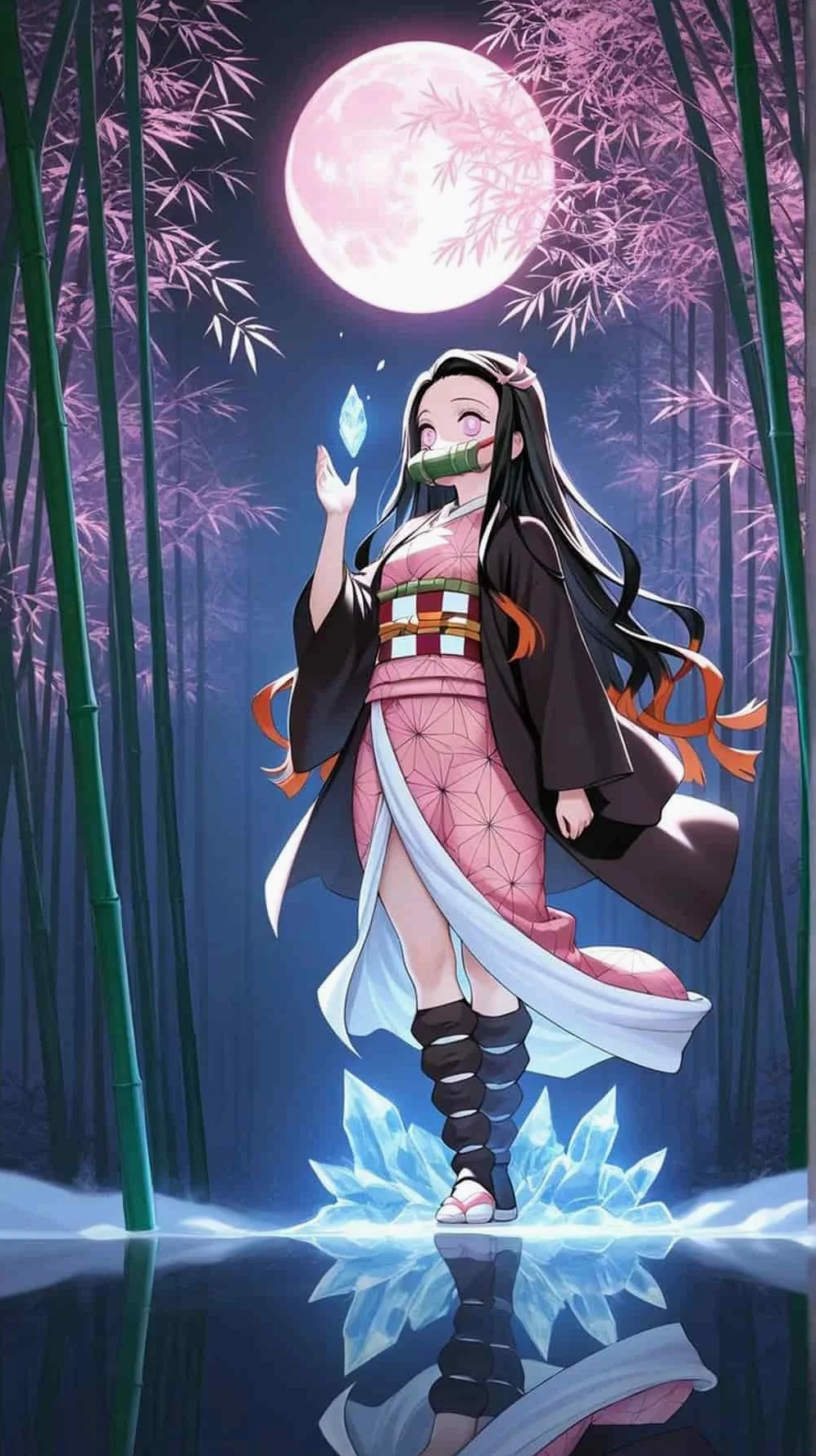 ảnh anime nezuko với biểu cảm vô cùng đáng yêu và ngộ nghĩnh