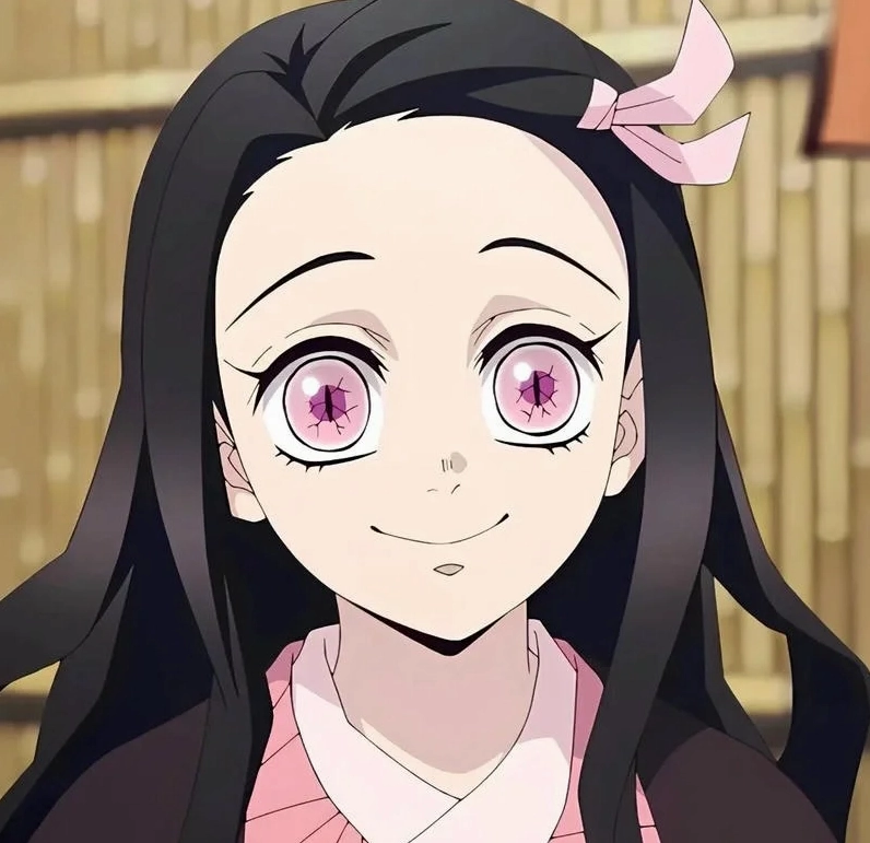 ảnh anime nezuko với nụ cười đáng yêu vô ngần
