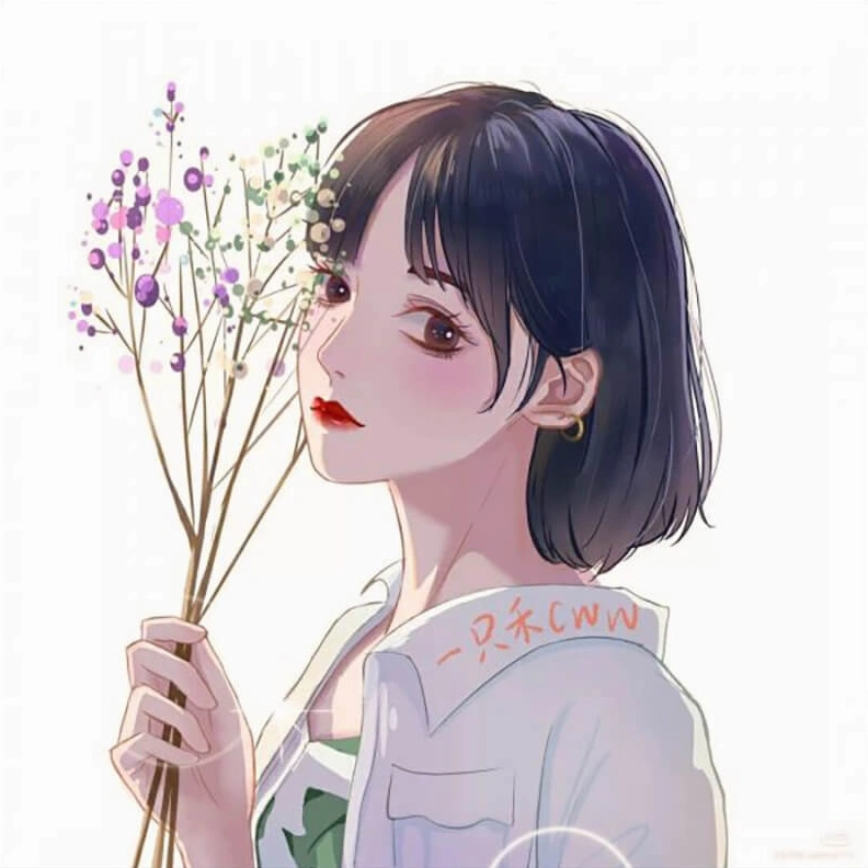 Anime cô gái và hoa hồng tạo nên bức tranh đầy màu sắc