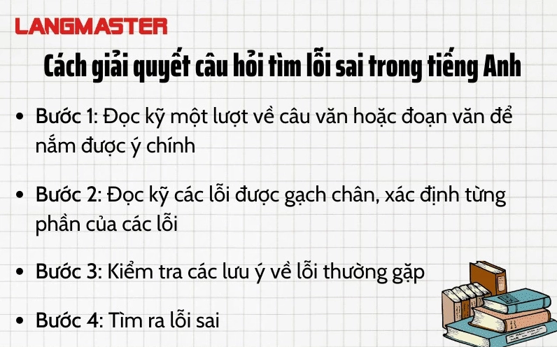 Áp dụng các bước tìm và sửa lỗi sai trong câu tiếng anh để cải thiện kỹ năng viết