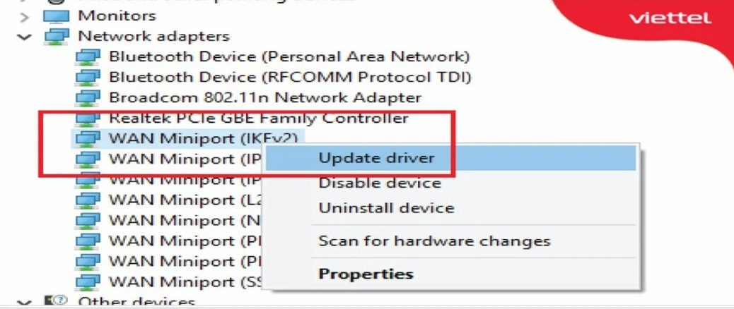 Bạn mở rộng Network adapters