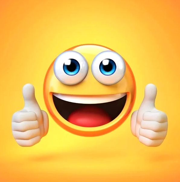 Biểu cảm emoji kết hợp giơ ngón cái cực đáng yêu