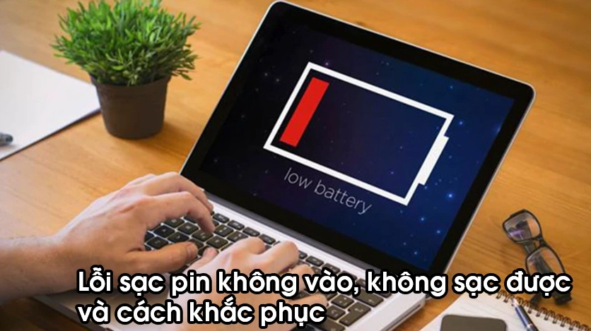 Biểu tượng pin laptop bị đánh dấu chéo đỏ báo hiệu lỗi nghiêm trọng
