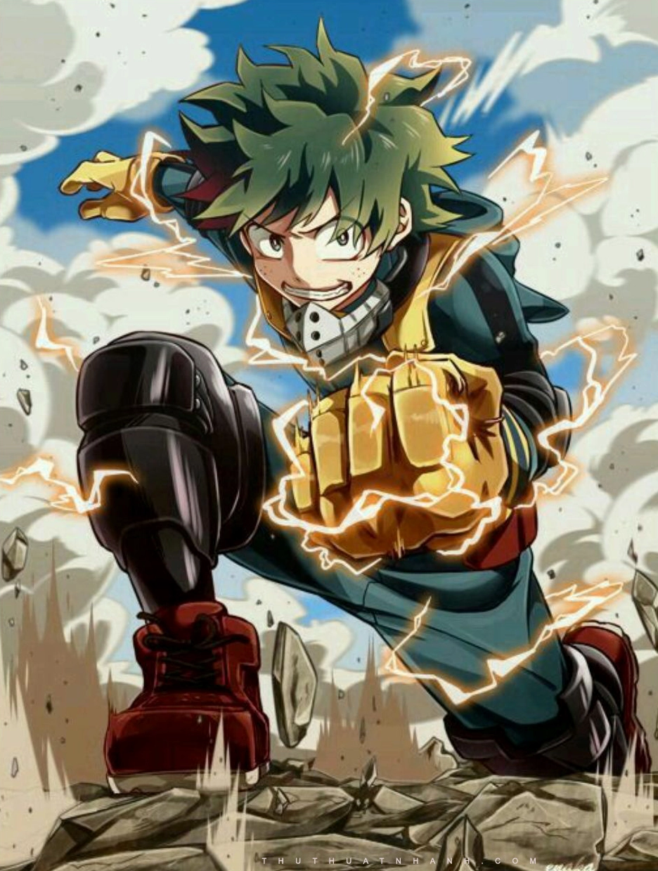 Ngắm trọn bộ ảnh anime Midoriya Izuku siêu ngầu và cuốn hút 15 Bức ảnh Deku với nét vẽ sắc sảo