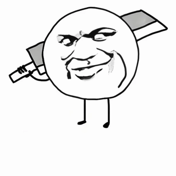 bức ảnh meme cầm dao với thần thái cuốn hút