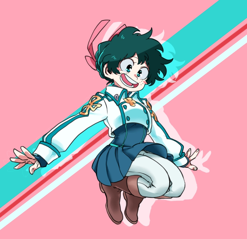 Ngắm trọn bộ ảnh anime Midoriya Izuku siêu ngầu và cuốn hút 18 Bức ảnh Midoriya phiên bản nữ cực kỳ dễ thương
