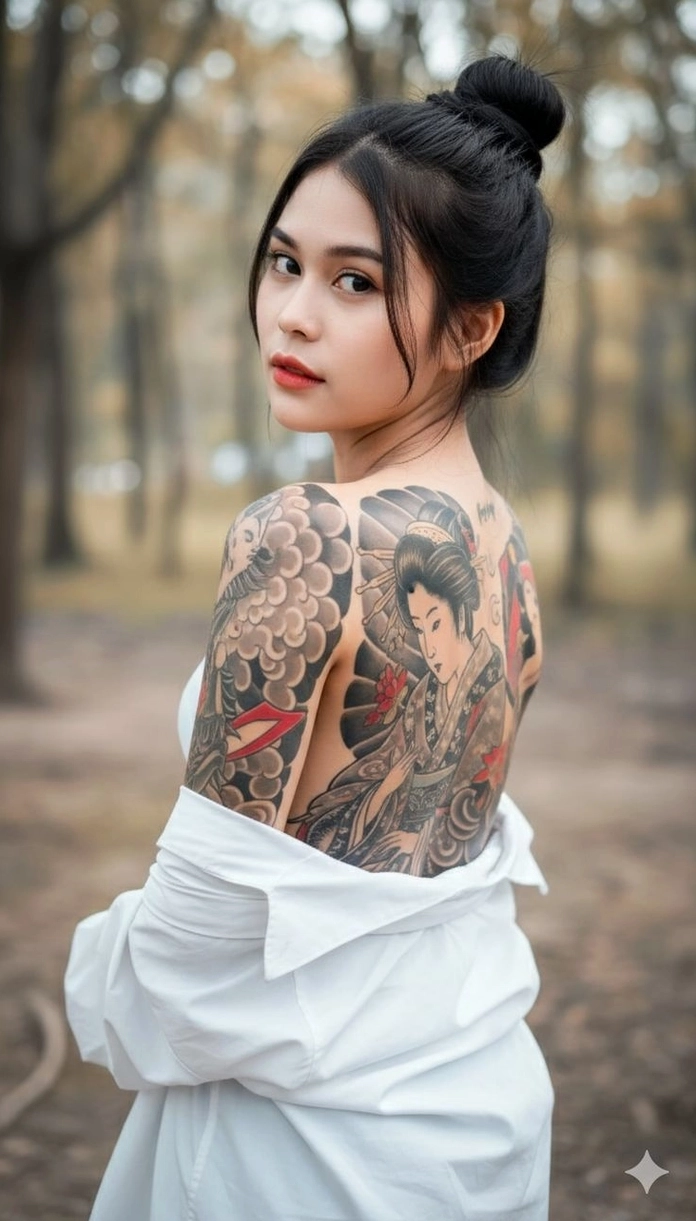 Bức họa kín lưng đầy nghệ thuật và nổi bật