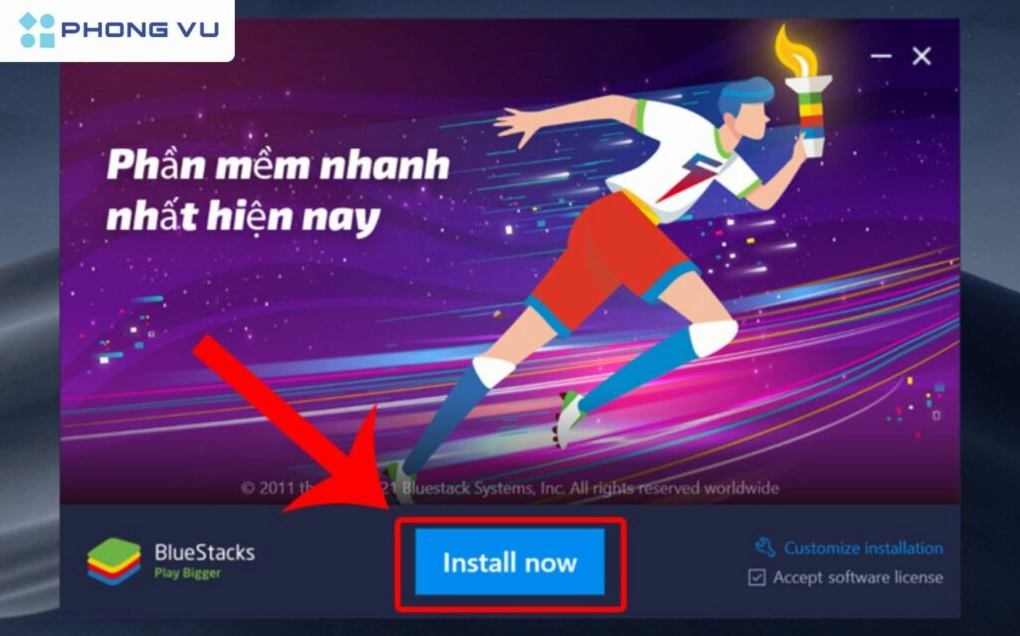 Cài đặt phần mềm Bluestacks