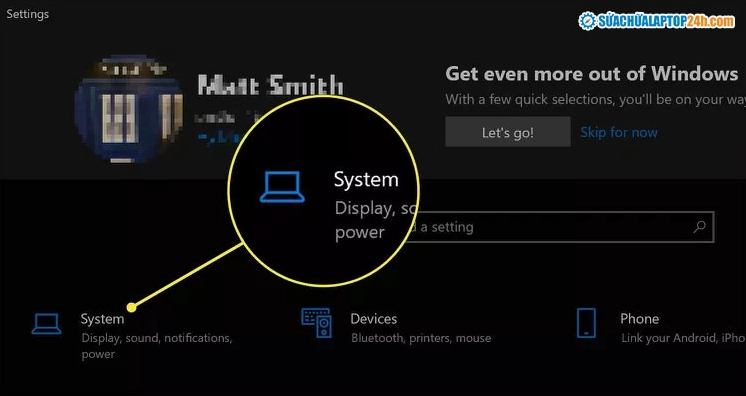 Hướng dẫn cách sử dụng chế độ máy tính bảng trên laptop chi tiết 4 Chọn vào mục System trong cửa sổ Settings của hệ điều hành