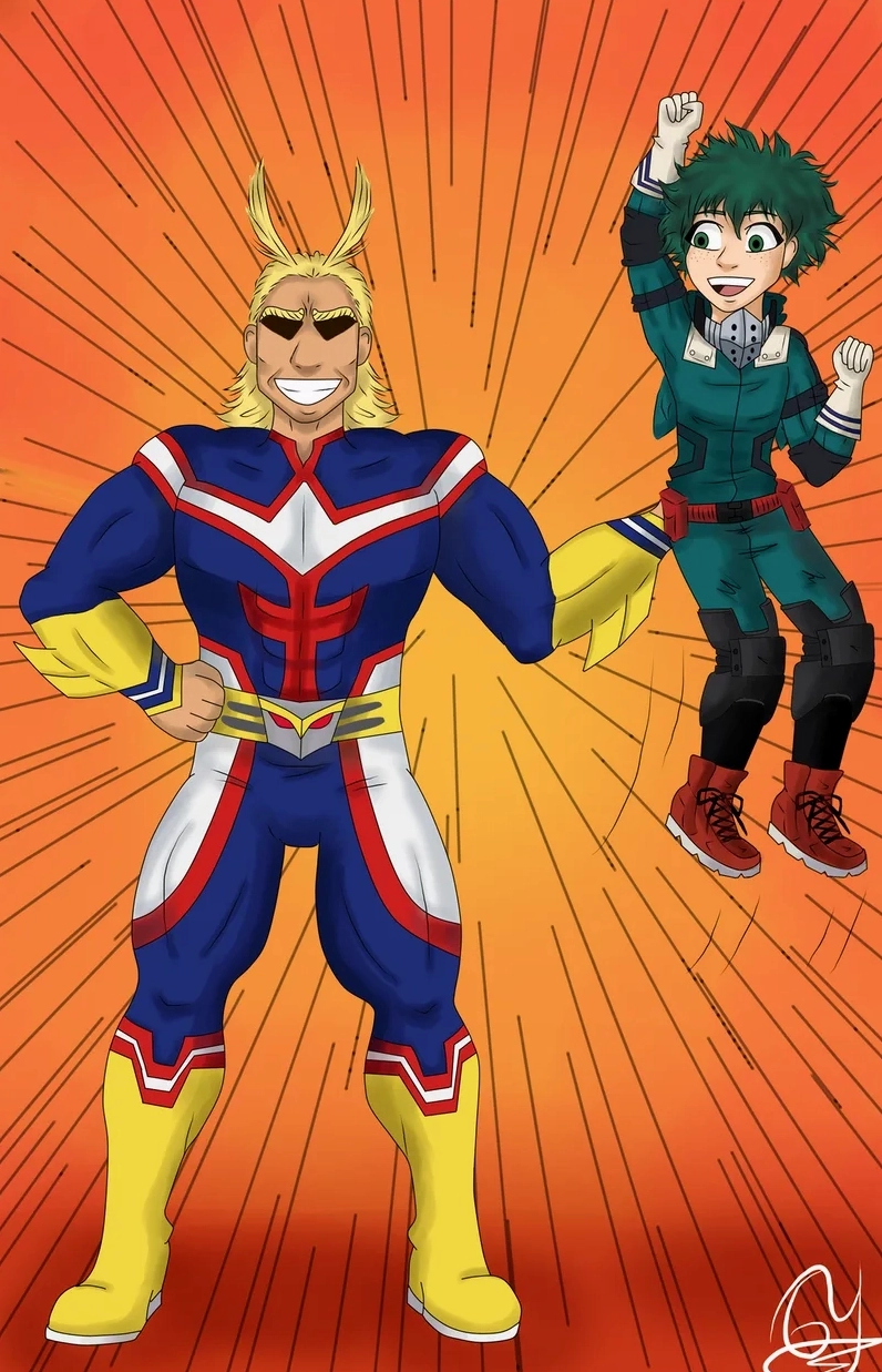 Trọn bộ ảnh anime All Might đầy uy dũng và thông tin tiểu sử 15 Chuyến phiêu lưu mãnh liệt phô diễn vẻ phong trần của All Might cùng Deku