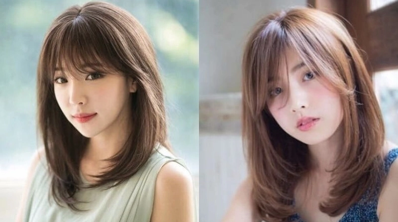 Cô gái với kiểu tóc bob sành điệu rủ xuống che nửa khuôn mặt mang lại sự trẻ trung năng động
