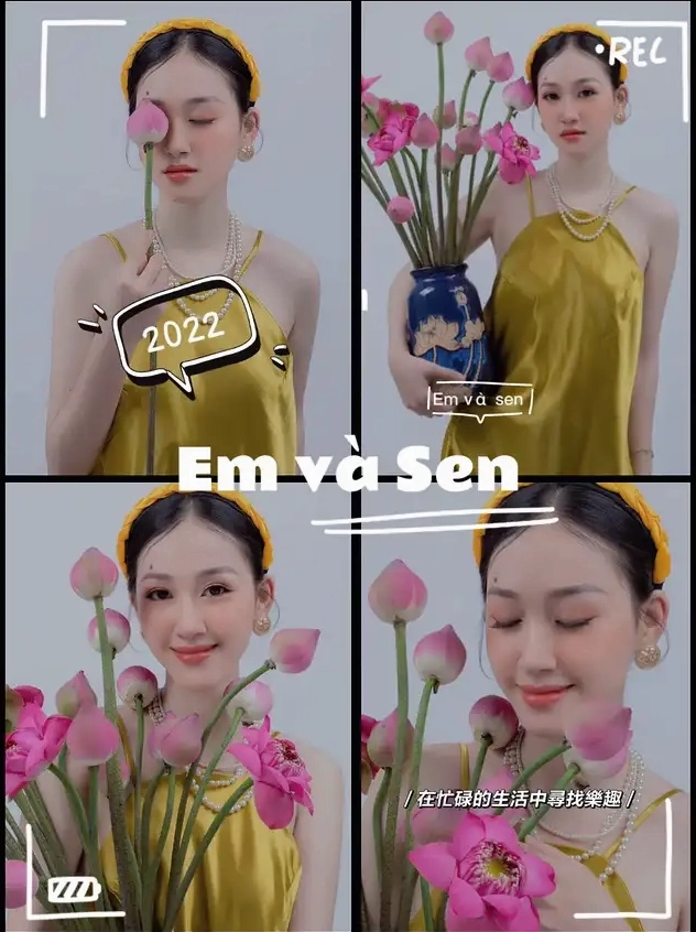 Ngắm nhìn bộ ảnh cô gái bên hồ sen đầy quyến rũ năm 2026 8 Cô nàng yêu kiều trong trang phục truyền thống bên hoa sen