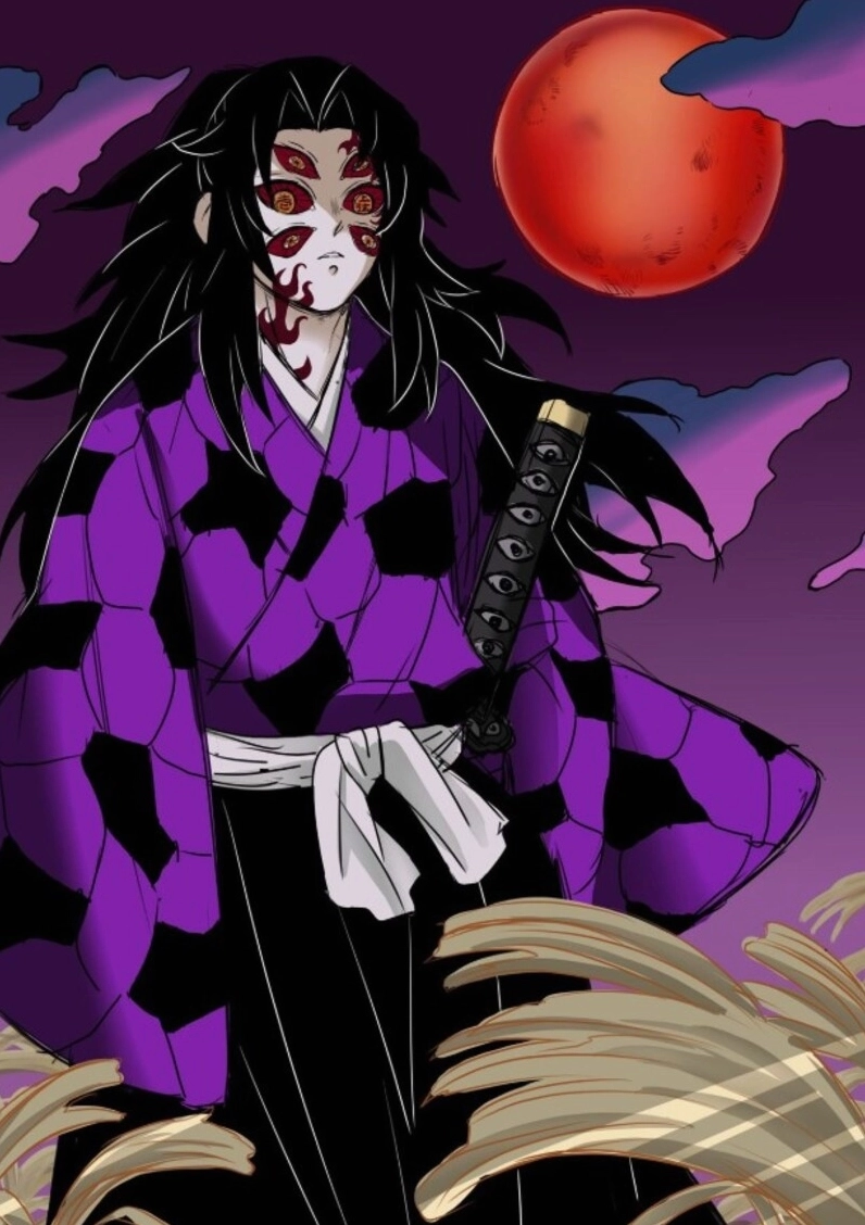 Bộ sưu tập ảnh anime Kokushibo ngầu và đầy ma mị nhất 2 Đôi mắt quỷ ám ảnh của Kokushibo trong Kimetsu no Yaiba