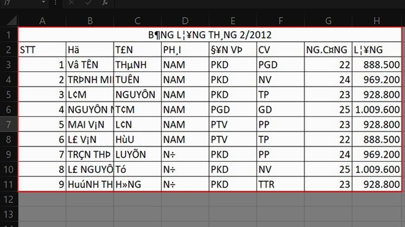 Hướng dẫn chi tiết cách sửa lỗi phông chữ trong Excel nhanh chóng và hiệu quả 2 Excel bị lỗi font có thể do lỗi từ việc cài đặt font ban đầu trên hệ thống Windows