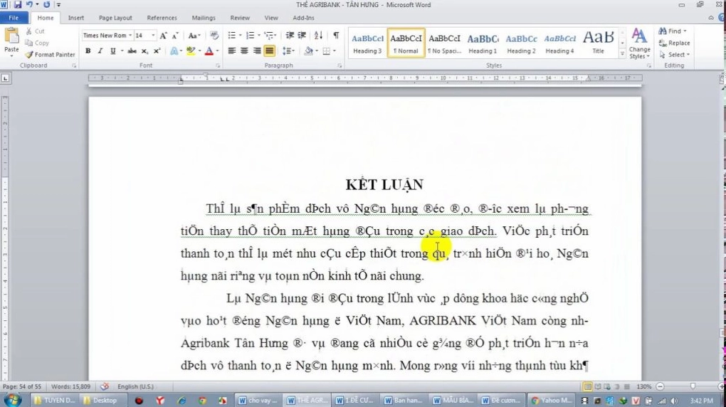 Font chữ trên văn bản bị lỗi định dạng khiến bạn không thể đọc được
