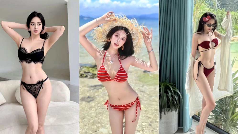 Trọn bộ 99 ảnh gái đẹp bãi biển quyến rũ vạn người mê 2 Gái xinh đi biển diện đồ bơi 2 mảnh nổi bật khoe dáng đồng hồ cát