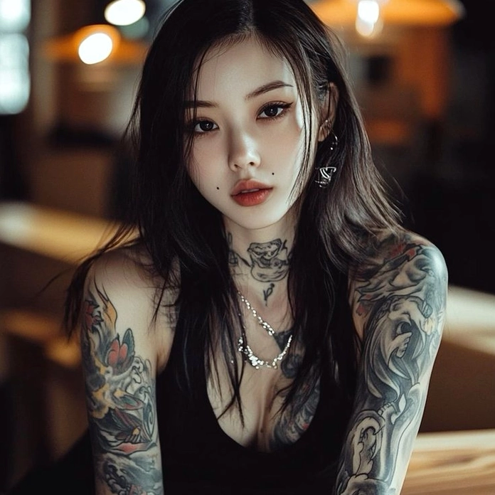 Gái xinh xăm hình siêu cuốn mắt