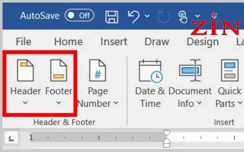Hướng dẫn chi tiết cách sửa lỗi header and footer trong Word đơn giản nhất 1 Giao diện chức năng Header and Footer trên thanh công cụ của Microsoft Word