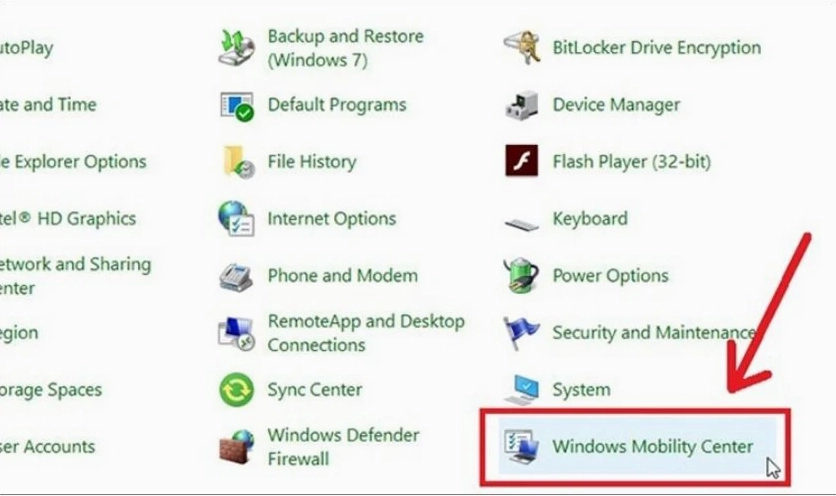 Hướng dẫn chi tiết cách làm sáng bàn phím laptop Asus đơn giản nhất 4 Giao diện cửa sổ Windows Mobility Center trên hệ điều hành