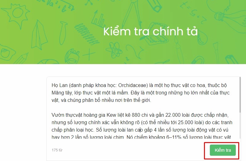 Hướng dẫn chi tiết các phương pháp sửa lỗi chính tả online chuẩn xác nhất 4 Giao diện dán văn bản vào khung kiểm tra trên trang web Cốc Cốc Học Tập
