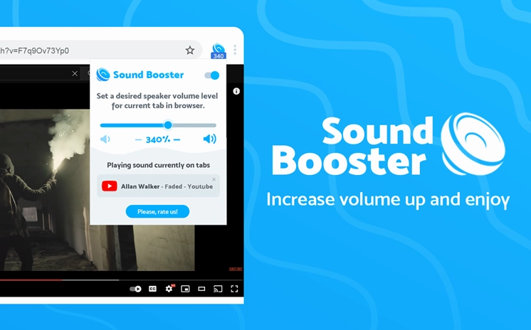 Giao diện điều chỉnh âm lượng của phần mềm Sound Booster