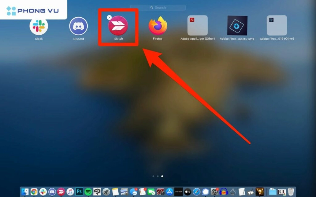 Giao diện Launchpad trên máy tính Mac hiển thị các biểu tượng ứng dụng