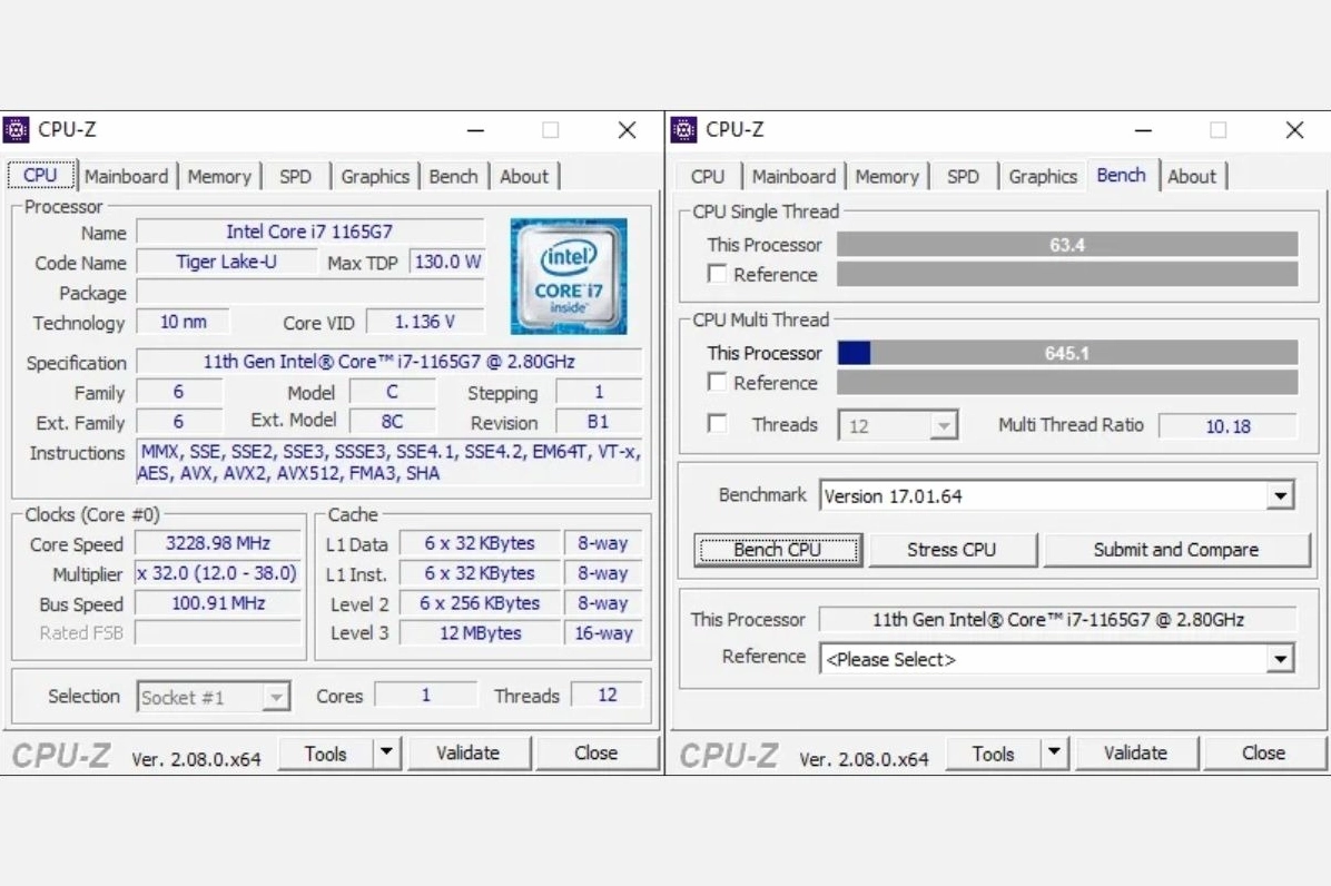 Giao diện phần mềm CPU-Z hiển thị thông số chi tiết của card màn hình trên laptop