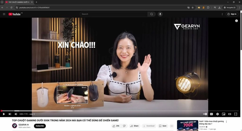 Giao diện quản lý Tài khoản Google để xử lý dữ liệu YouTube khi gặp lỗi