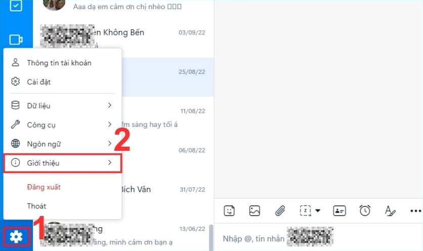 Giao diện yêu cầu cập nhật phiên bản Zalo PC mới nhất cho máy tính khi gặp lỗi