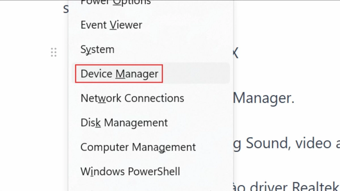 Gỡ bỏ driver âm thanh cũ trong trình quản lý thiết bị Device Manager