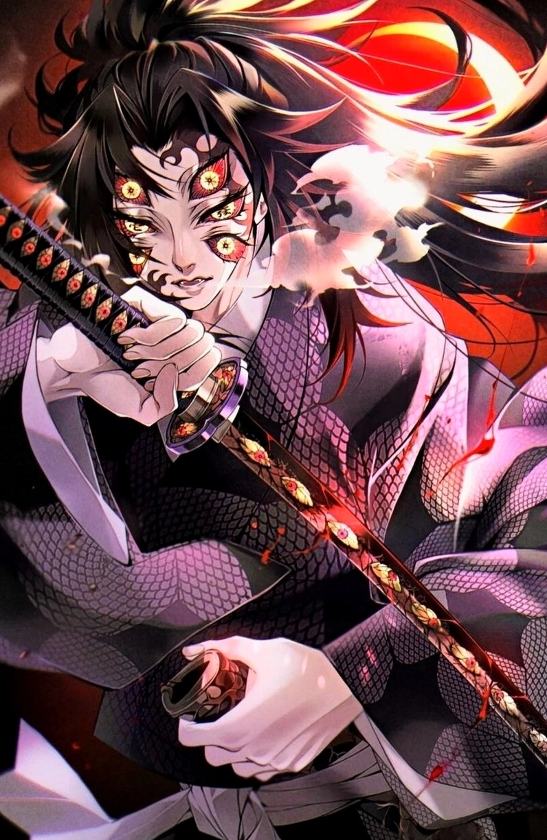 Bộ sưu tập ảnh anime Kokushibo ngầu và đầy ma mị nhất 8 Hình ảnh chiến binh Kokushibo với sáu con mắt bí ẩn