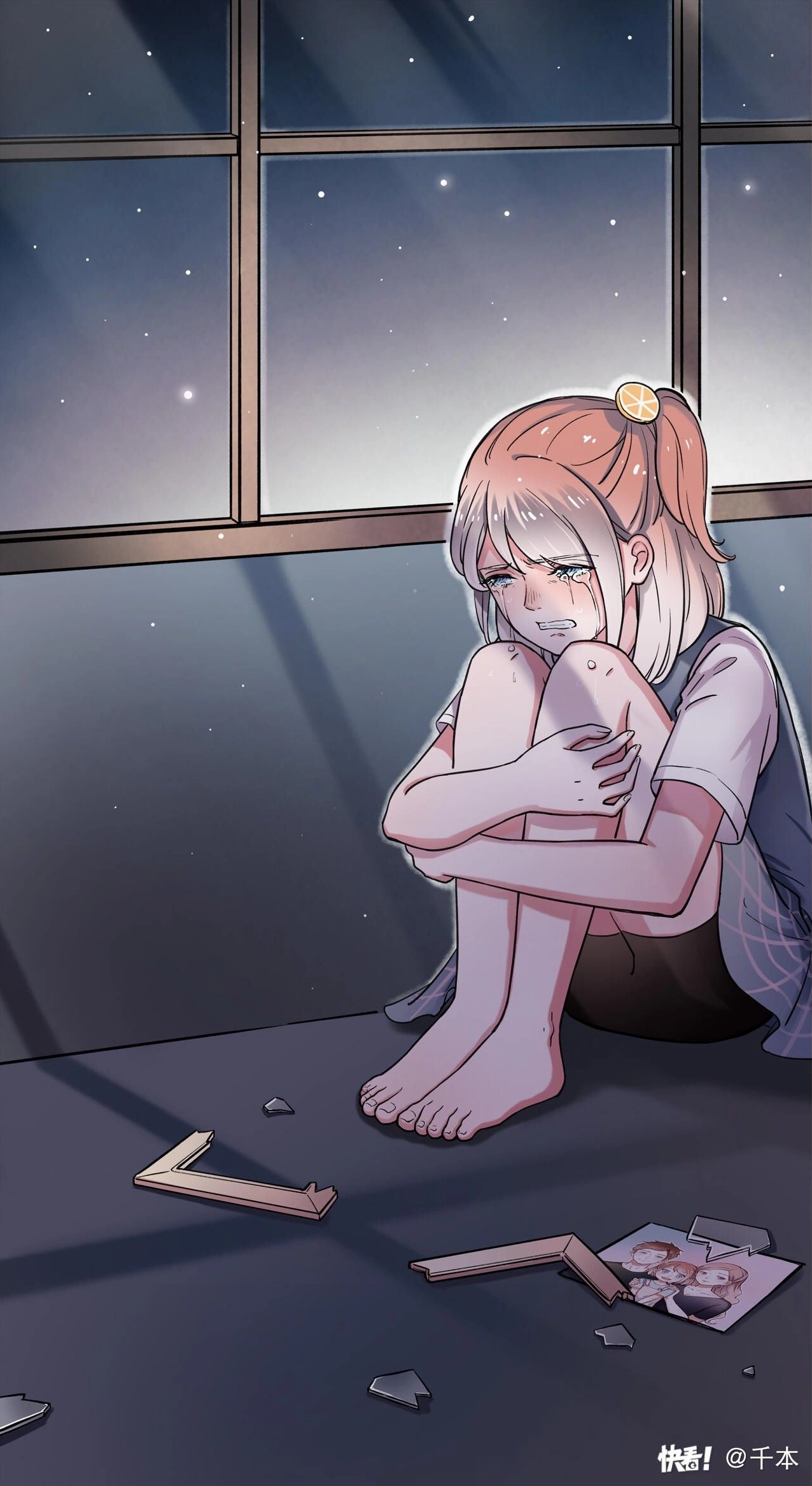 Hình ảnh cô gái anime khóc nức nở vì tình yêu đơn phương