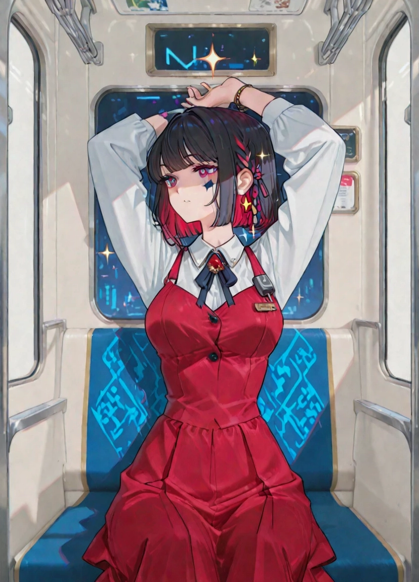 Trọn bộ ảnh gái xinh anime mặc váy ngắn siêu quyến rũ mới nhất 1 Hình ảnh cô gái anime tóc dài mặc váy ngắn xinh xắn rảo bước trên nhà ga