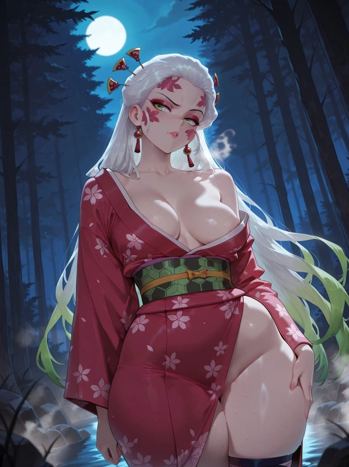 Hình ảnh Daki sexy trong bộ kimono lộng lẫy