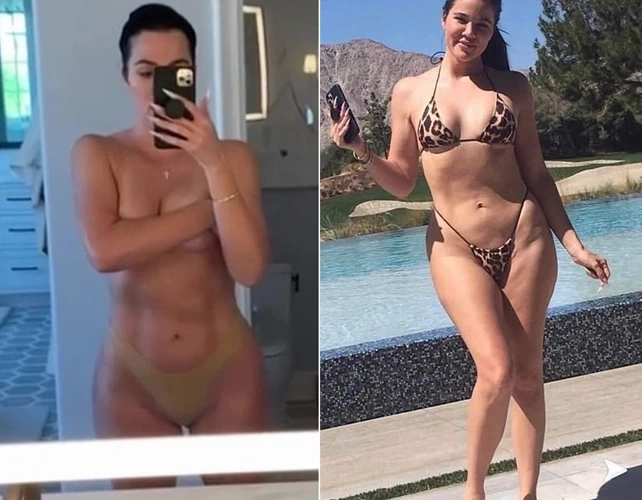 Hình ảnh Khloe Kardashian trước và sau khi đăng tải