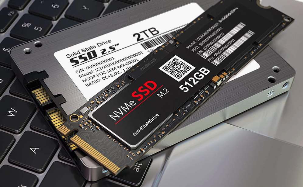Hình ảnh minh họa các loại ổ cứng SSD phổ biến trên thị trường dùng để nâng cấp cho máy tính
