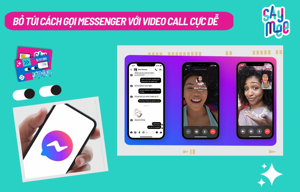Hình ảnh minh họa giao diện gọi video call trên Messenger