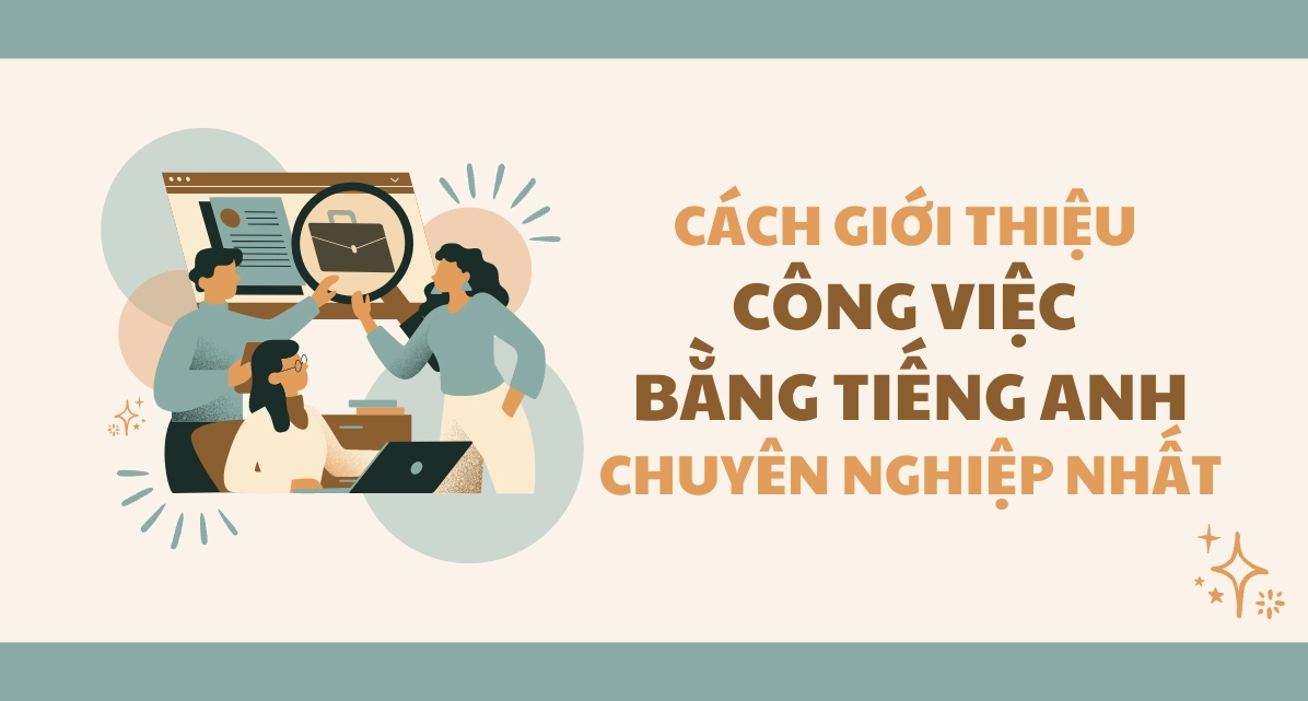 Hình ảnh minh họa một người đang giới thiệu công việc bằng tiếng Anh