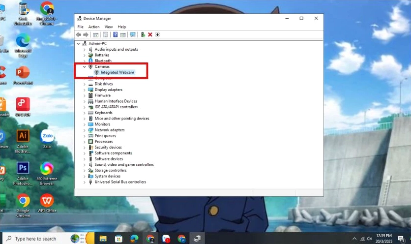 Hướng dẫn chi tiết cách mở máy ảnh trên laptop Win 7 nhanh chóng 4 Hình ảnh minh họa việc tìm kiếm danh mục Imaging Devices hoặc Cameras trong Device Manager