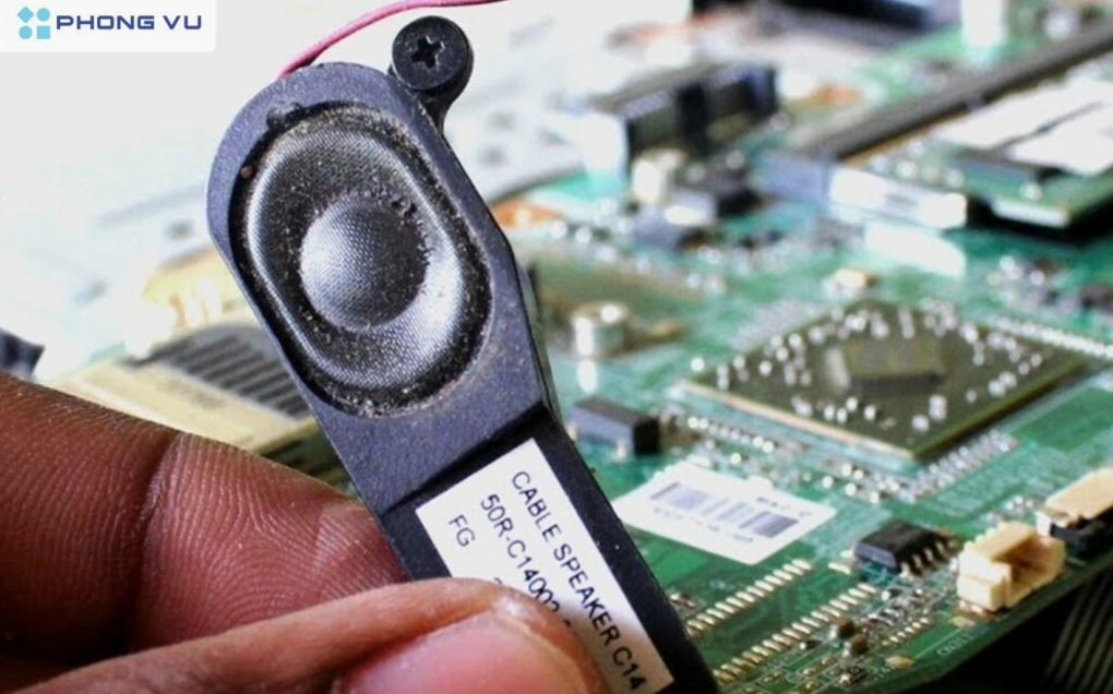 Hướng dẫn chi tiết cách sửa loa laptop bị rè hiệu quả triệt để nhất 2026 2 Hình ảnh phần cứng loa laptop bị hư hỏng màng loa hoặc linh kiện bên trong xuống cấp