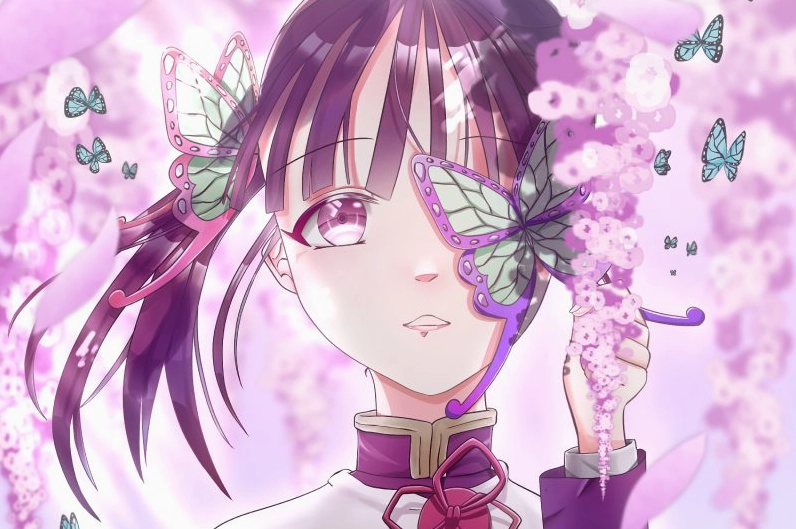 Bộ sưu tập ảnh anime Kanao xinh đẹp quyến rũ nhất 2026 9 Hình ảnh tsuyuri kanao cute với phụ kiện trang sức bắt mắt