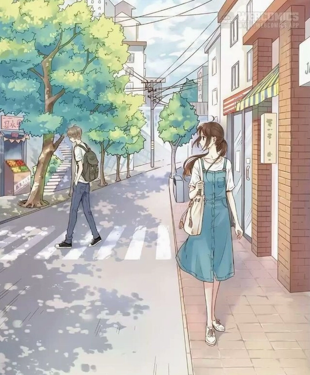 Hình anime nữ dễ thương mang nét buồn của tình yêu đơn phương
