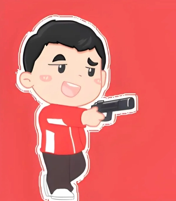 Hình chibi bắn súng meme dễ thương