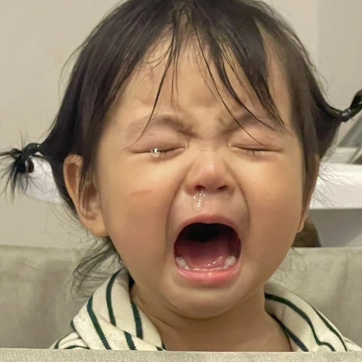 Hình meme em bé khóc nhè ăn vạ cực kỳ ngộ nghĩnh