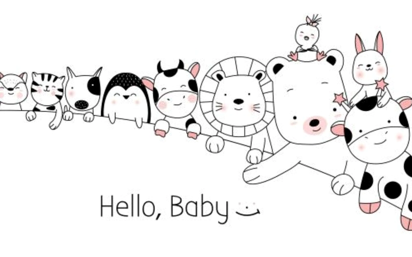 Hình nền nhiều loài động vật xin chào