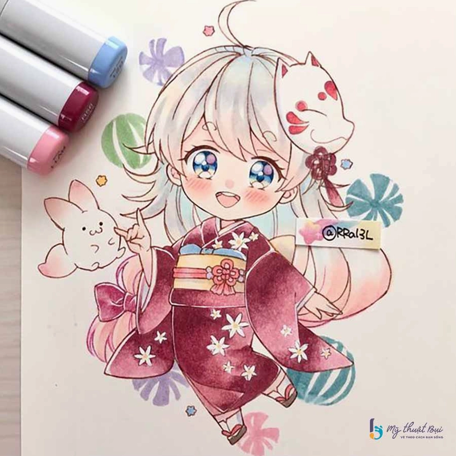 Bộ sưu tập hình vẽ cô gái mạnh mẽ cá tính cuốn hút nhất 2026 18 Hình vẽ anime chibi phong cách nhẹ nhàng
