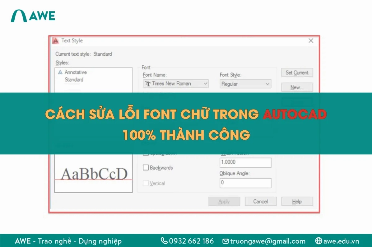 Hướng dẫn chi tiết cách sửa lỗi font chữ trong CAD nhanh chóng 3 Hướng dẫn cách sửa lỗi font chữ trong AutoCAD đơn giản