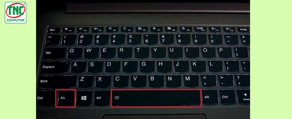 Hướng dẫn tắt đèn bàn phím trên laptop Lenovo bằng phím Fn và phím Space